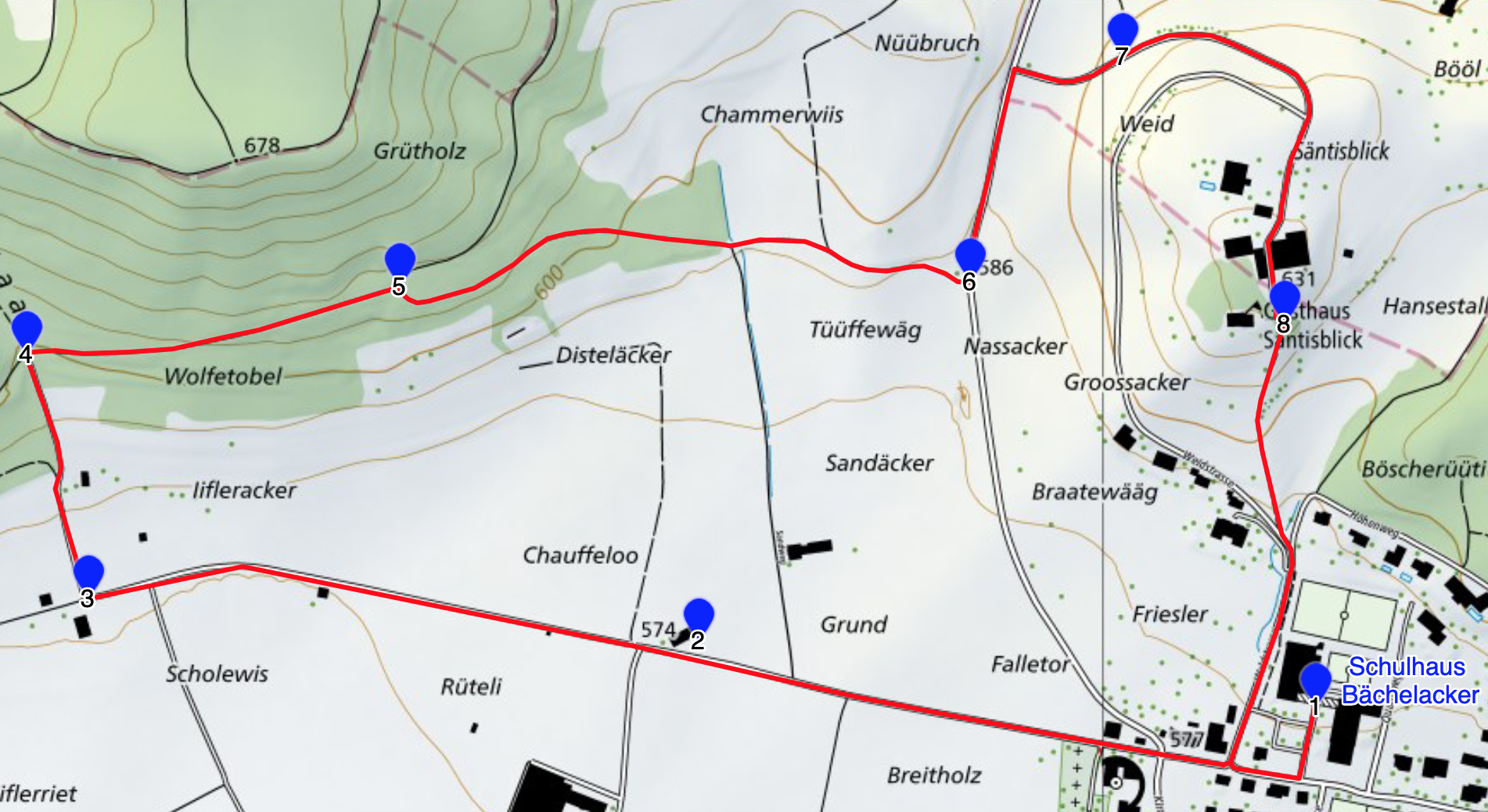Route Jubiläumspfad